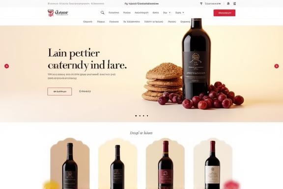 Screenshot della homepage della piattaforma e-commerce Vini d'Autore.